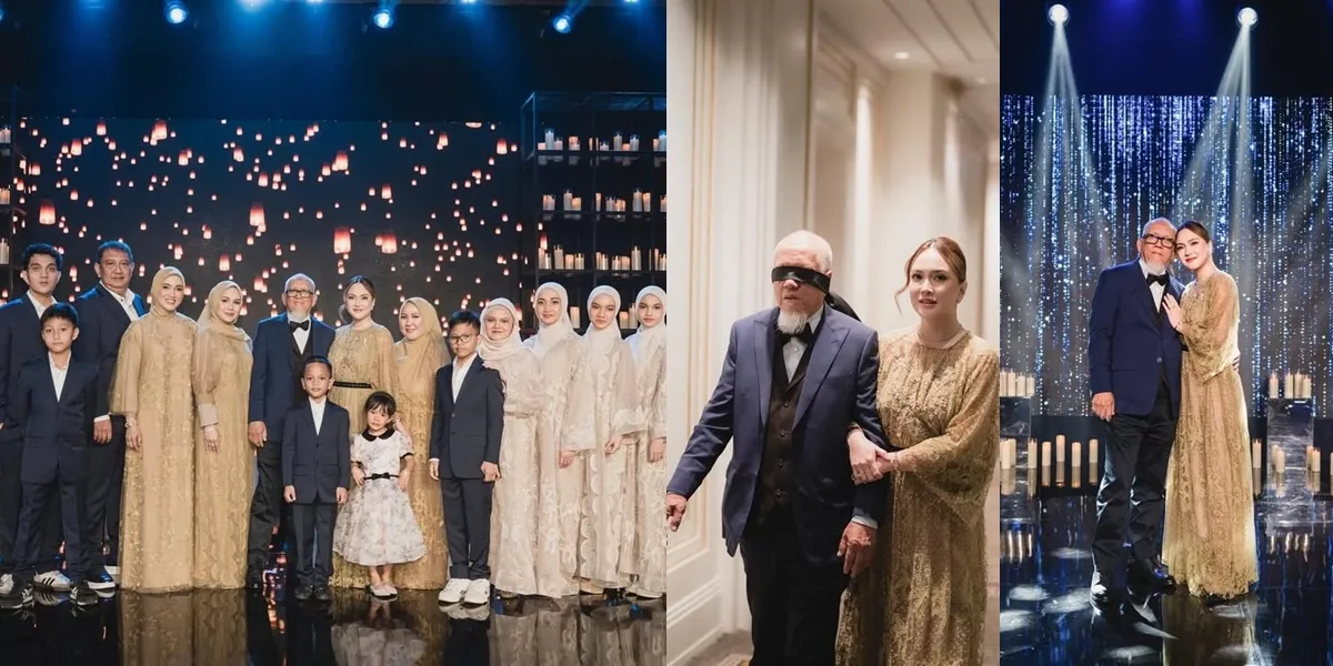 Portrait of Shandy Aulia Gives a Luxurious Surprise for Her Father's 70th Birthday, Together with 3 Siblings