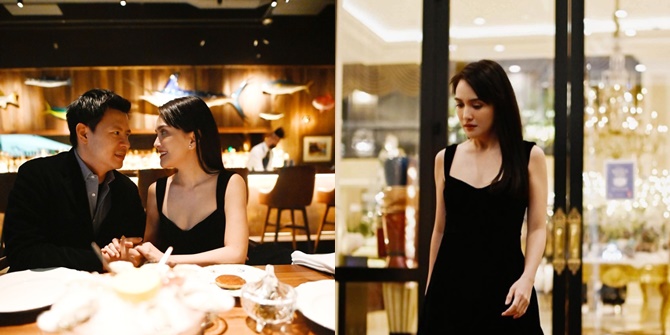 Portrait of Shandy Aulia Having Dinner with Husband Celebrating 10th Anniversary in LA, Looking Beautiful in Black Mini Dress - Dismissing Divorce Rumors