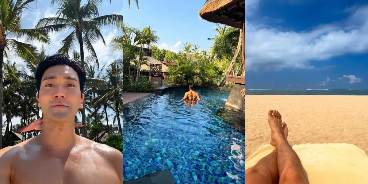 Siwon Super Junior's Vacation in Bali, Enjoying Swimming - Sunbathing