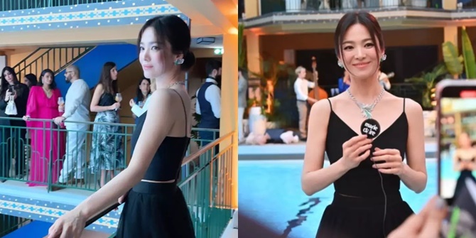 Portrait of Song Hye Kyo at the Chaumet Event as Beautiful as a Princess with Smooth Back, Photo with CEO of Facebook France and Actress of 'FULL HOUSE' Filipino Version