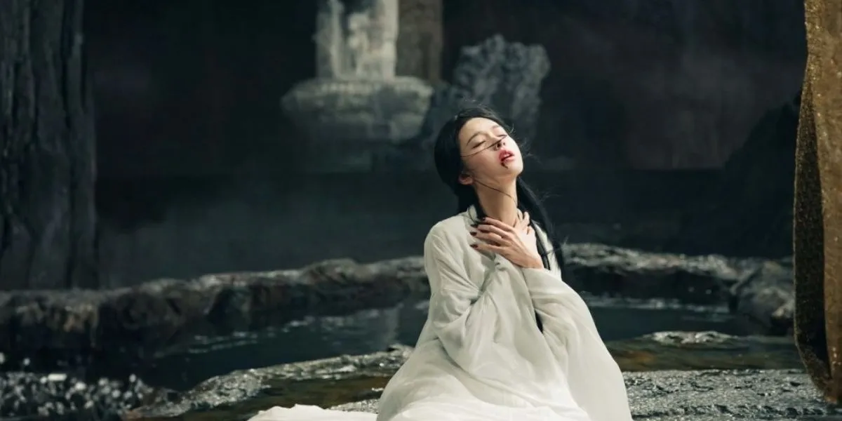 Emotional Still Cut Portrait of the Drama Veil of Shadows