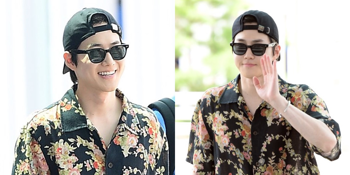 Portrait of Suho EXO at the Airport Heading to Indonesia, Hasn't Met Erina Yet But Already 'Blooming'