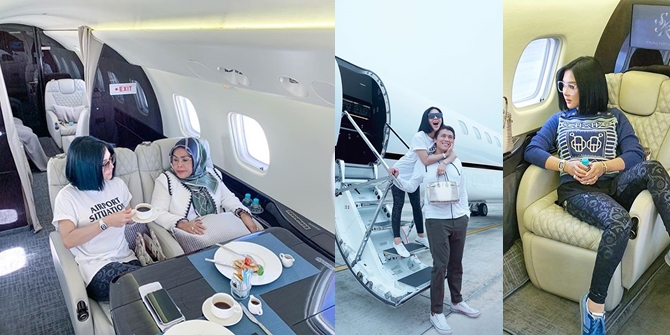 Syahrini's Portraits in a Luxurious Private Jet, Turns Out to be Owned by Reino Barack's Family