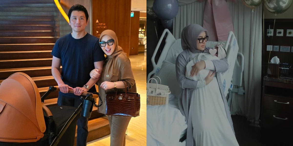 Portrait of Syahrini Raising Her Child, Already Taken Out for a Walk but Princess R's Face is Still a Secret