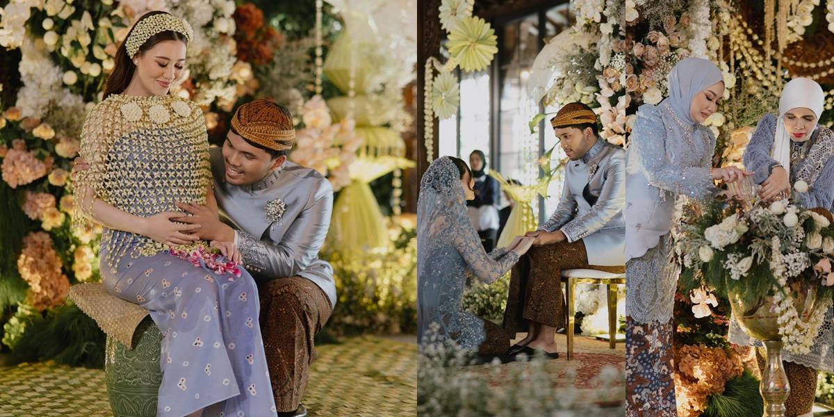Portrait of Aaliyah Massaid's 7-Month Pregnancy Celebration, Luxurious with Javanese Customs - The Whole Family Attended