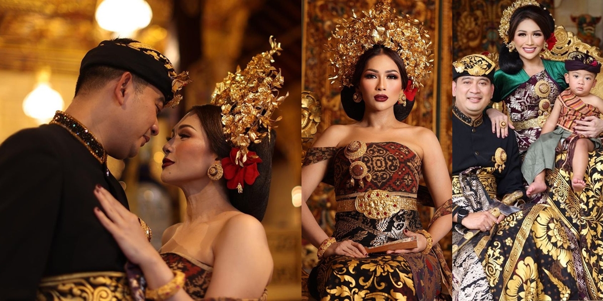 Photos of Tata Janeeta and Brontoseno Wearing Balinese Traditional Clothing like Pre-wedding, Getting Closer and Inseparable