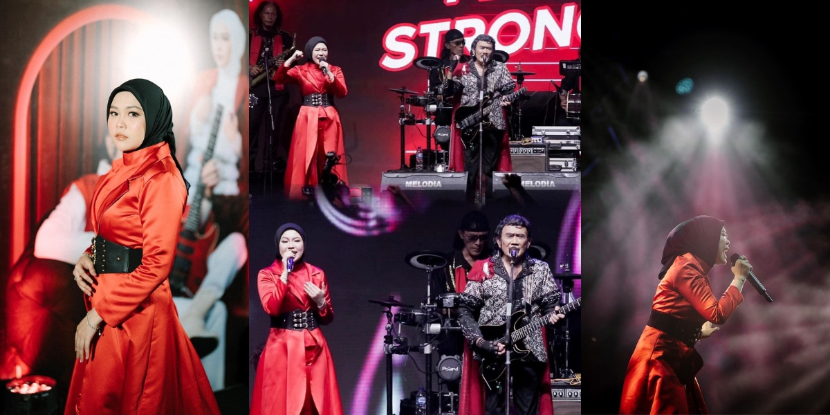 Latest Portrait of Selfi Yamma Performing in Concert with Dangdut King Rhoma Irama - Fiery Red!