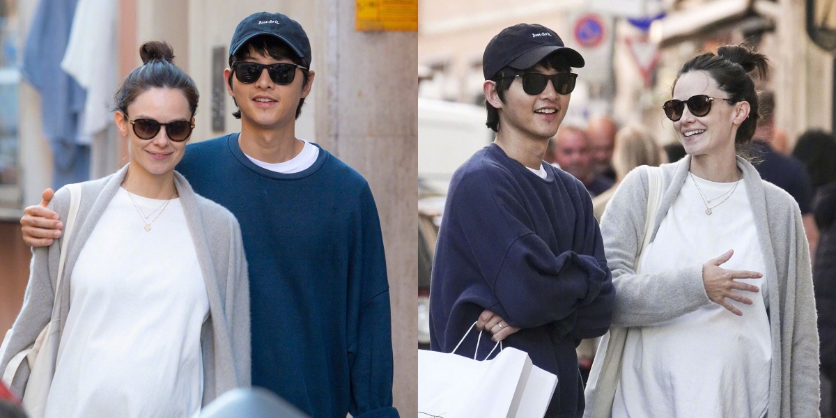 Latest Portraits of Song Joong Ki and Katy Louise Saunders on Vacation in Rome, Romantic Strolls - Baby Bump Becoming More Visible