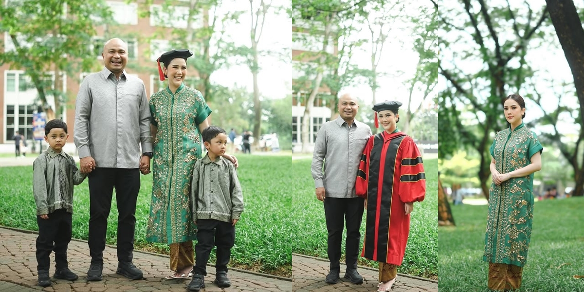 Portrait of Tistha Nurma, Wife of Afif Kalla, Graduates with Master's in Law, Officially Becomes a Notary - Supported to Continue to Doctorate