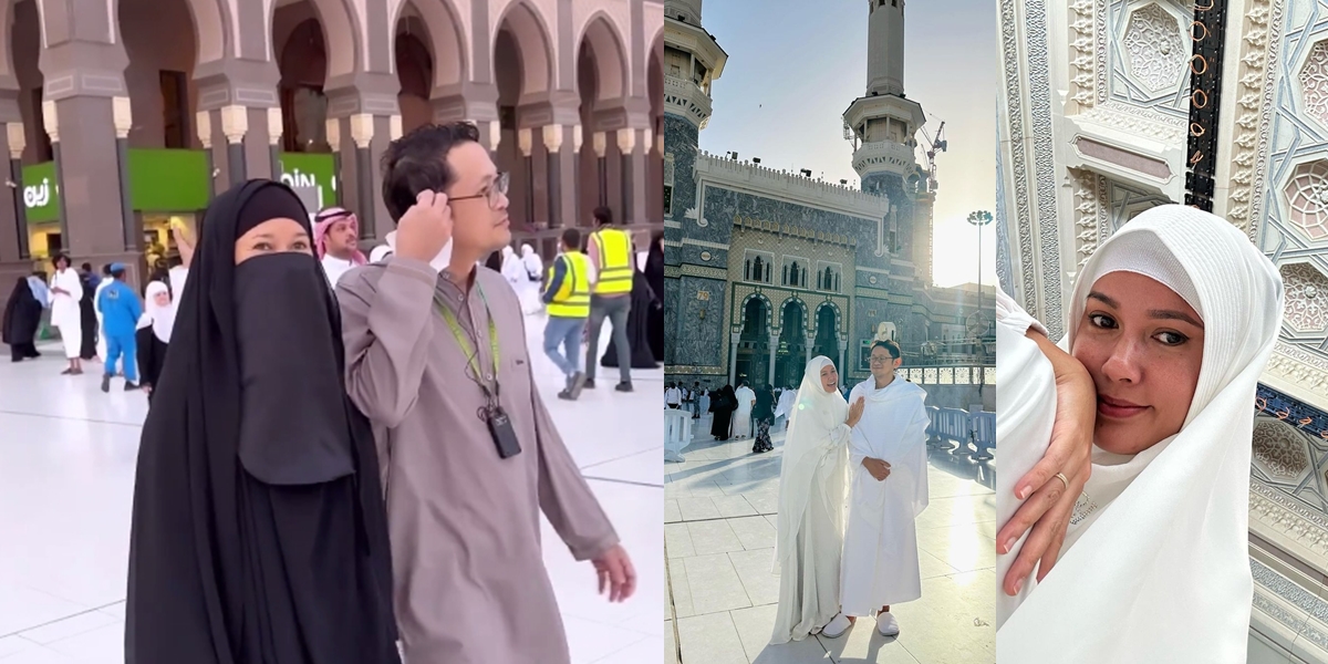 Portrait of Titi Rajo Padmaja on Umrah with Her Husband, Tried Wearing a Veil But Didn't Feel Comfortable