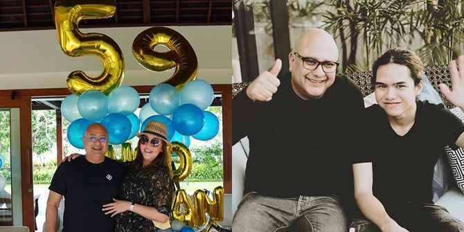 Portrait of Irwan Mussry's Birthday Celebrations, Maia Estianty's Husband, Celebrated Simply at the Age of 59, Receives Sweet Wishes from His Stepchildren