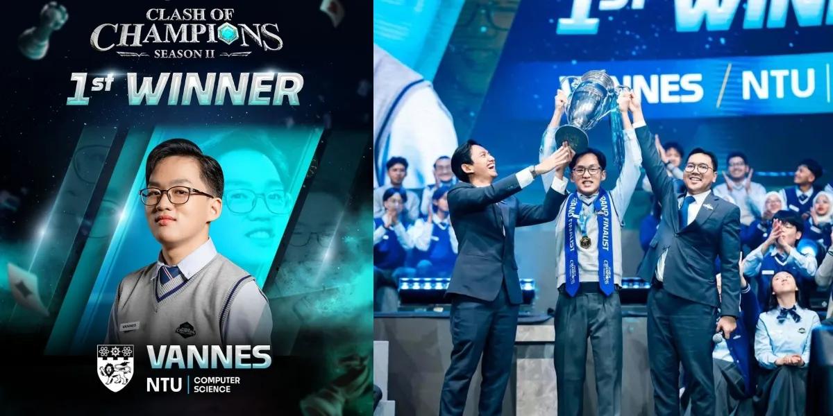 Portrait of Vannes, Winner of Clash Of Champions Season 2, Studying at Nanyang Technological University