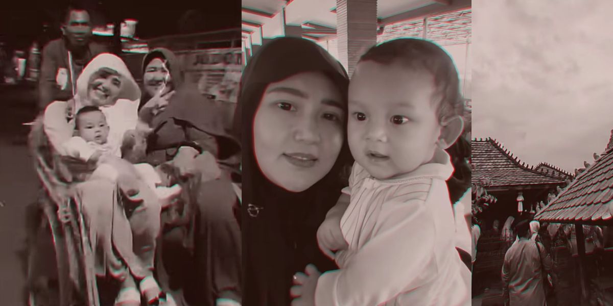 Portrait of Via Vallen Taking Her Child to Visit the Tomb of the Saints, Enjoying a Ride on a Rickshaw and Public Transport