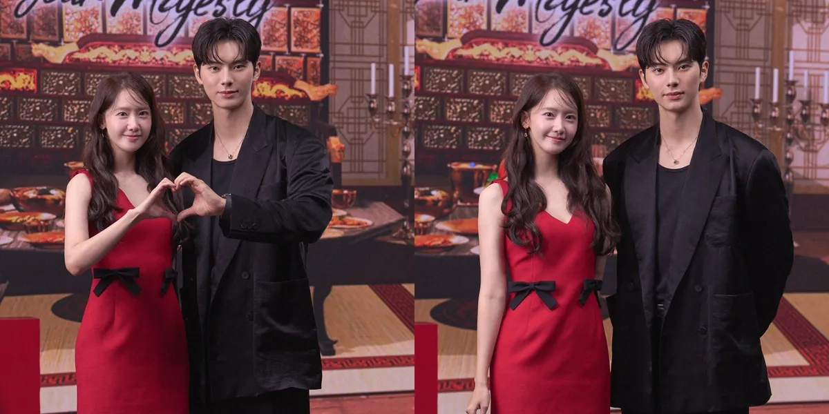 Portrait of Yoona and Lee Chae Min at the Global Press Conference 'BON APPETIT, YOUR MAJESTY', The Cooking Prodigy and Fanboy