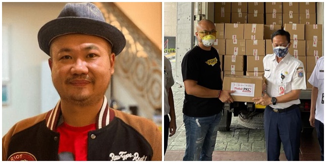 Portrait of YouTuber Basuki Surodjo, Distributing 1,500 Food Packages Due to Concern for Street Vendors