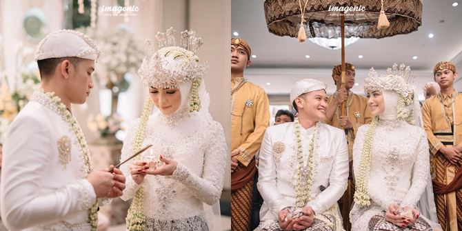 Sundanese Traditional Procession in Citra Kirana & Rezky's Wedding, Receiving Money Shower - Stepping on Eggs