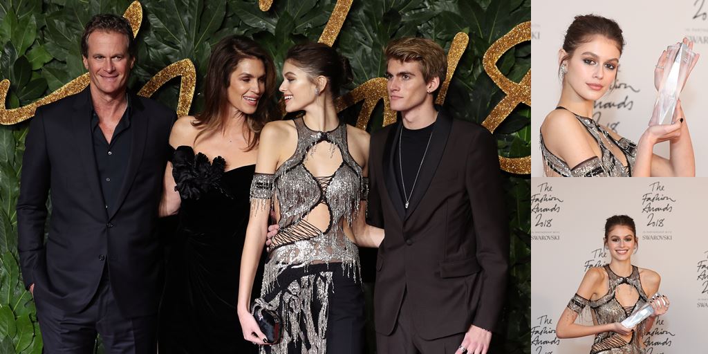 Achieving Model of The Year, Kaia Gerber Accompanied by the Entire Family