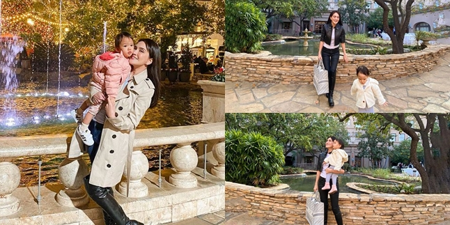 Many Mentioned Not Divorced, 8 Photos of Shandy Aulia Allegedly Vacationing with Husband to America - Fun Babysitting Baby Claire