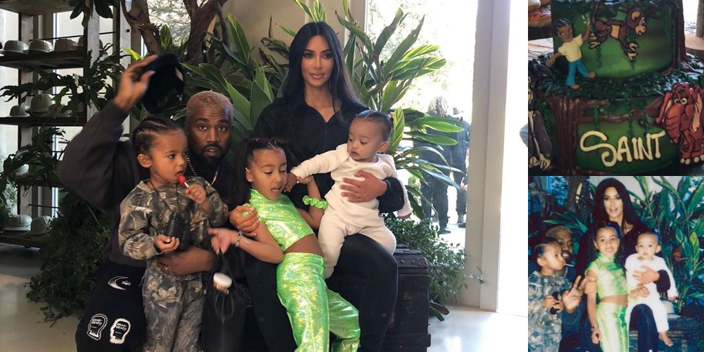 Celebrate Saint West's Birthday, Kim Kardashian Chooses Tarzan Forest Theme