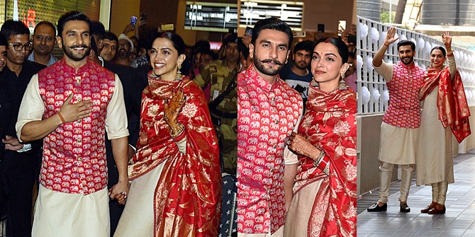 Officially Married, Deepika Padukone - Ranveer Smiling at the Airport