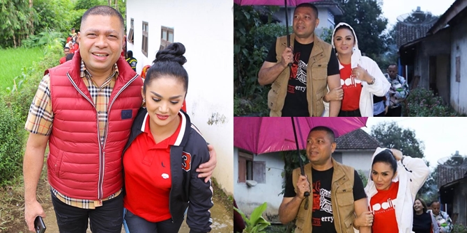 Romantic Raul Lemos Accompanies Krisdayanti on a Stroll Despite the Rain