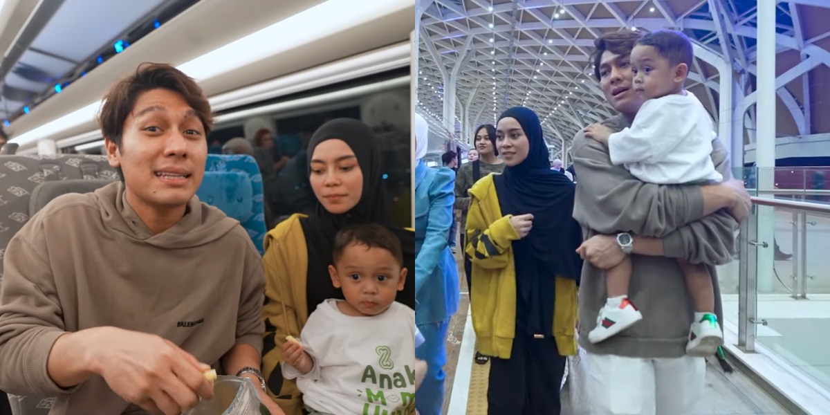 GROUP! 8 Portraits of Lesti Kejora and Rizky Billar's First Time Riding the Whoosh Train - Baby L Sings the Song 'Naik Kereta Api'