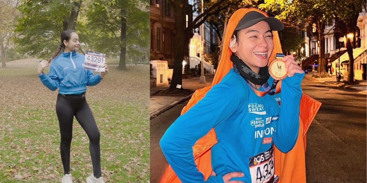 Portrait of Sahila Hisyam Conquering the New York Marathon, Setting a Personal Best Time