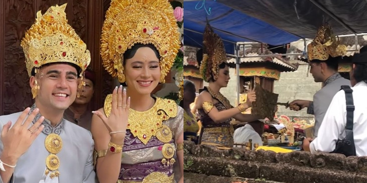 Husband Suspected of Converting Religion, 10 Photos of Laura Theux & Indra Brotolaras' Bali Traditional Wedding - Tooth Cutting Procession in the Spotlight