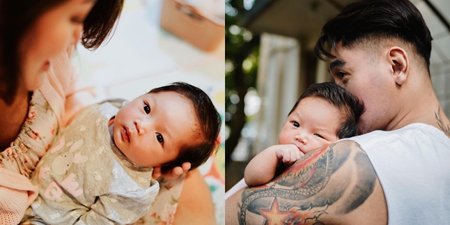 In a Moment, It Will Be 1 Month, This is a Beautiful Portrait of Baby Xarena, Siti Badriah and Krisjiana's Daughter Whose Hair is Getting Thicker