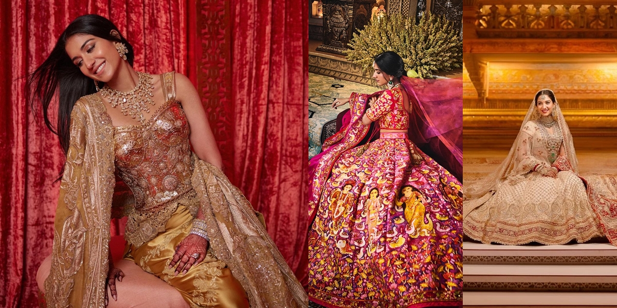 Radhika Merchant's Series of Appearances on Her Wedding Day with Anant Ambani, Absolutely Stunning Reception Gown