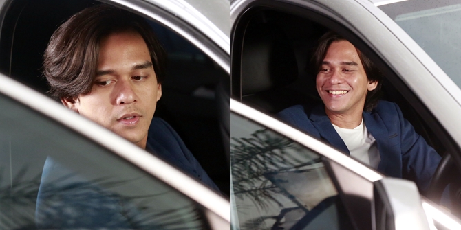 A Series of BTS Photos of Rangga Azof on the Set of 'BUKU HARIAN SEORANG ISTRI', Looking Handsome Sitting Inside the Car!