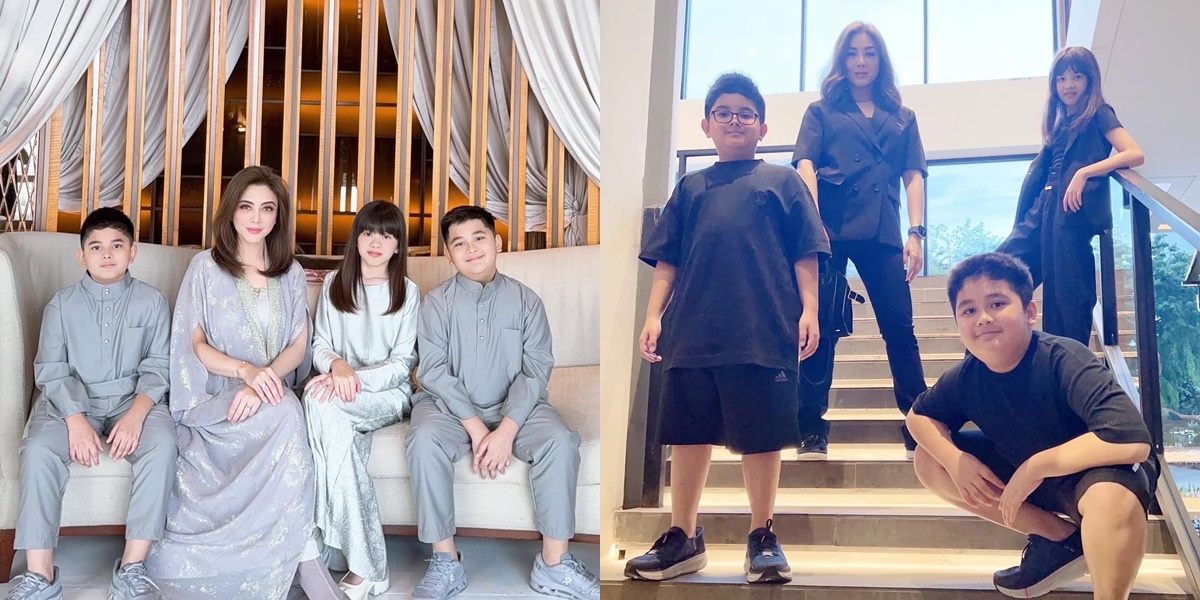 A Series of Portraits of Dhena Devanka, Jonathan Frizzy's Ex-Wife, with Her Three Children