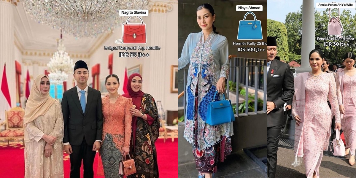 A Series of Luxury Bags from Celebrity Families of Officials at the Presidential and Ministerial Inauguration, Nissya Carries a Half Billion Bag - Annisa Pohan is the Cheapest