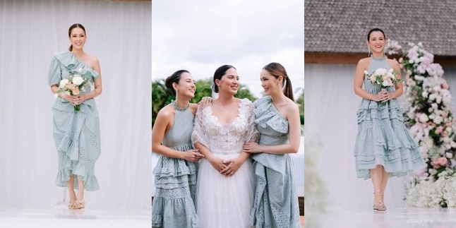 All Beautiful as a Family, 7 Photos of Cathy Sharon and Julie Estelle at the Youngest Sibling's Wedding - Being Bridesmaids Together