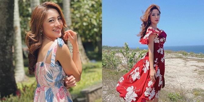 Always Sparkling, Here are 8 Beautiful Photos of Natalie Zenn, Star of the Soap Opera 'NALURI HATI', Wearing a Series of Floral Patterned Dresses