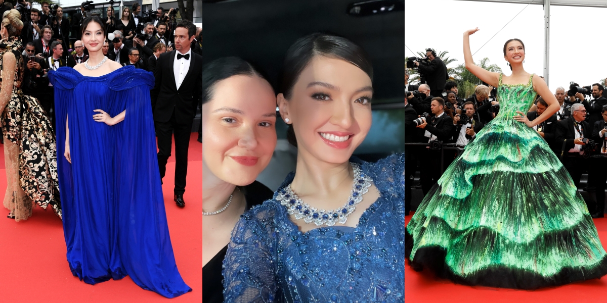 Always Elegant and Glamorous, 10 Photos of Raline Shah's Appearance on the Red Carpet at the Cannes Film Festival - The Latest Stunning in Blue Kebaya