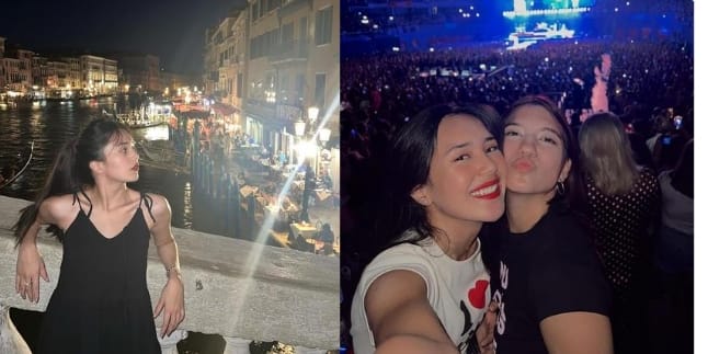 Always Look Cute, 8 Enchanting Photos of Beby Tsabina with Rosy Red Lips While Watching Harry Styles Concert