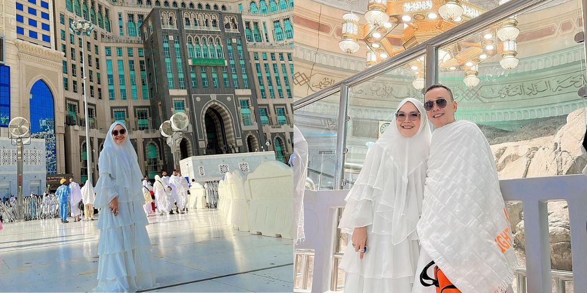 Criticism for Not Focusing on Worship, Here are 8 Portraits of Ayu Ting Ting's Mother Performing Umrah