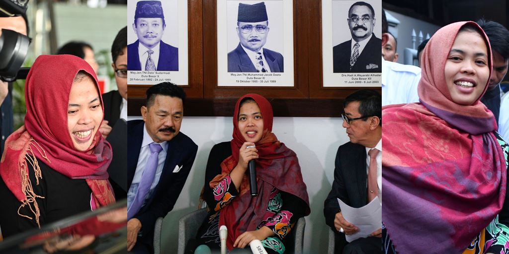 Smile of Siti Aisyah After Being Released from the Case of Killing Kim Jong-Nam