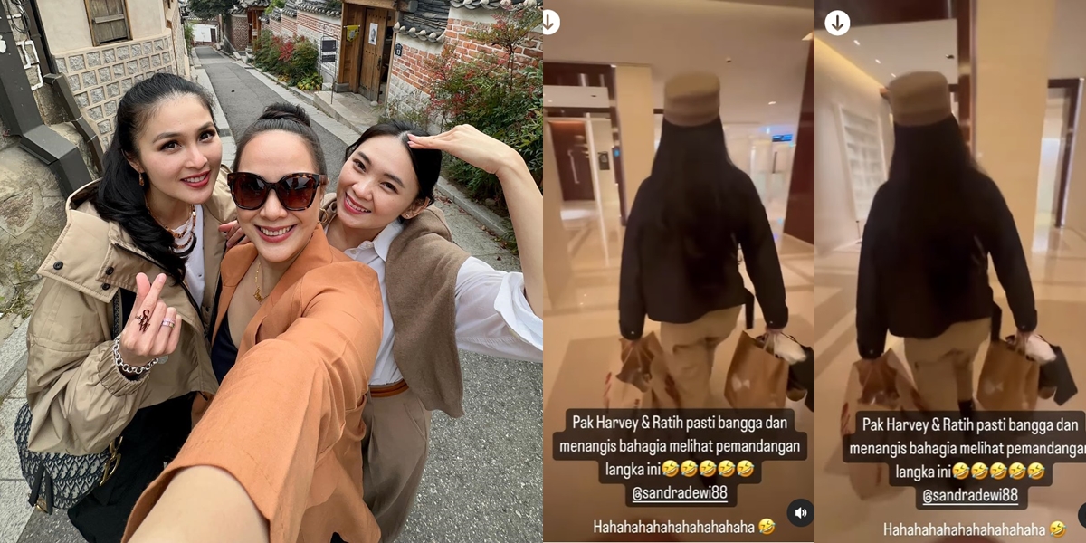 Often Treated Like a Princess, 8 Photos of Sandra Dewi Carrying Shopping Bags Without an Assistant in Korea - Rare Phenomenon!