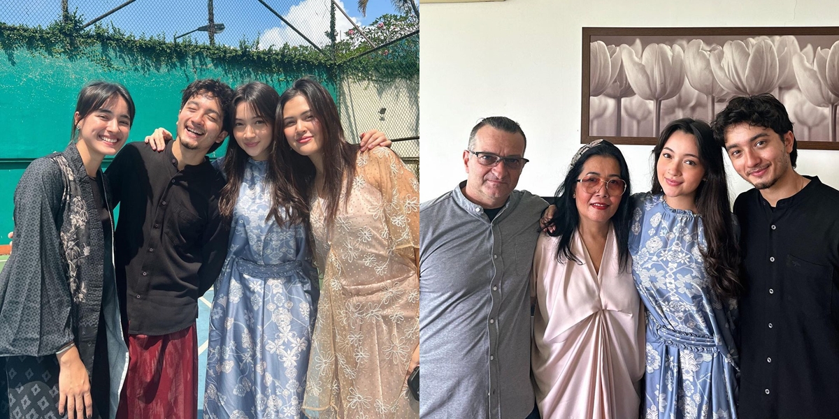 Often Mistaken as Non-Muslim, Here are 10 Photos of Bryan Domani Celebrating Eid with Family - Including Mawar Eva De Jongh Who Caught Netizens' Attention