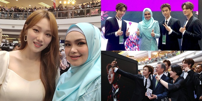 Siti Nurhaliza with Lee Sung Kyung & NCT Dream at Halal Event