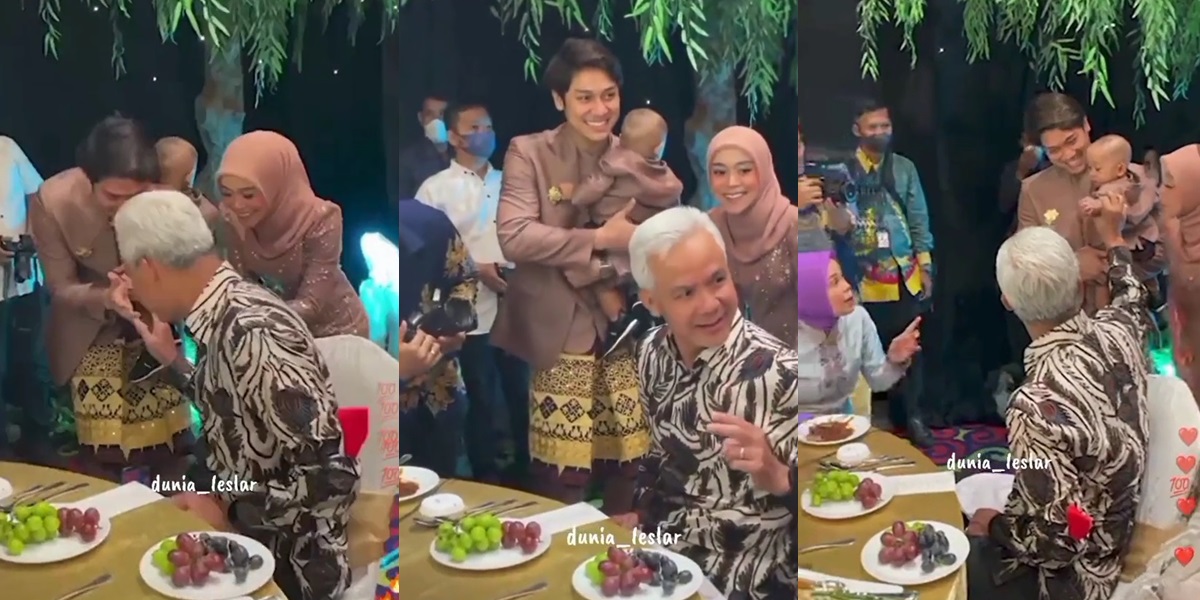 So Polite, 8 Photos of Lesti & Rizky Billar When Meeting Ganjar Pranowo at a Wedding Party - Flooded with Netizens' Praise