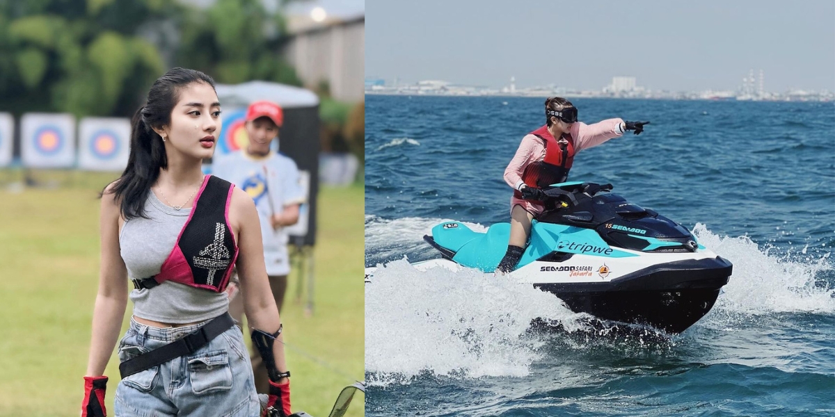 Sporty Abis! 8 Photos of Ghea Youbi Riding a Jet Ski - Archery Practice