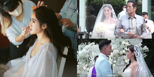 Success Making Dazzling, 8 Detailed Portraits of Jessica Iskandar's Appearance at the Wedding Moment - Beautiful in a White Dress