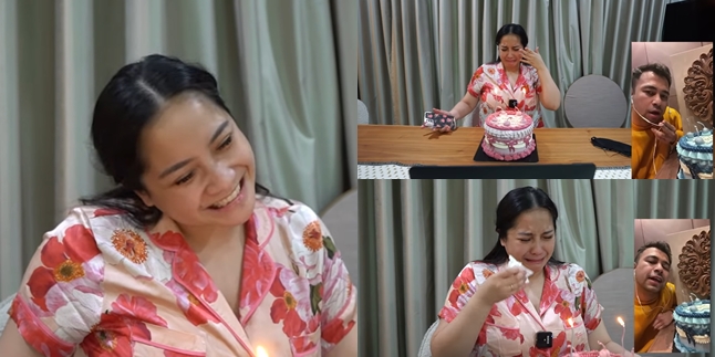 Non-Stop Crying, Check Out 10 Touching Moments of Nagita Slavina Celebrating Her Birthday with Raffi Ahmad Only Through Video Call