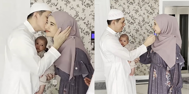 No Longer Just the Two of Them, Here are 9 Happy Moments of Irwansyah and Zaskia Sungkar Celebrating Eid with Baby Ukkasya