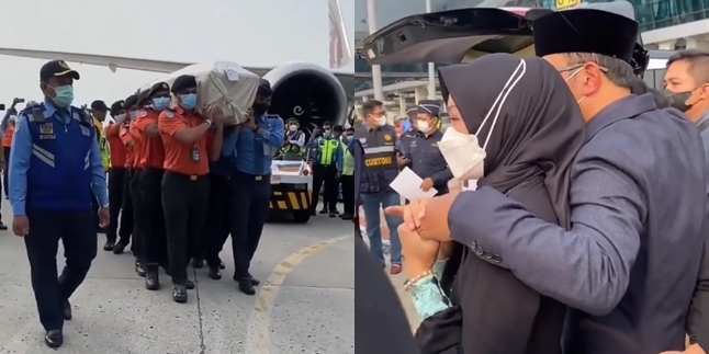 Never Letting Go of Each Other's Hands, Portrait of Ridwan Kamil with Wife Welcoming the Arrival of Eril's Body Draws Attention - The Father's Resilience is So Great