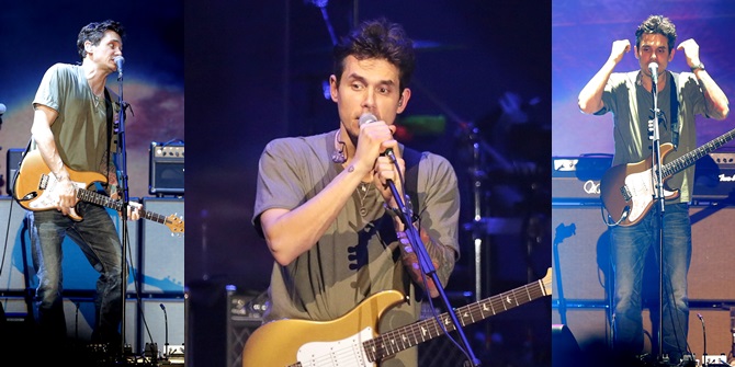 Casually Wearing a T-Shirt, John Mayer Successfully Entertains Fans