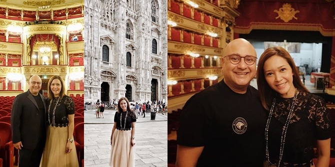 Accompanying Irwan Mussry, Maia Estianty Enjoying the Beauty of Milan